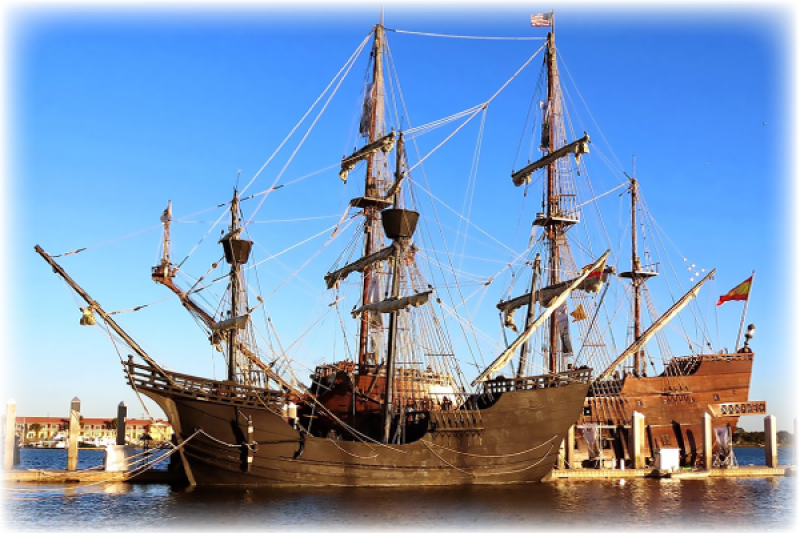 Authentic Spanish Galleon Ships from the 1600's