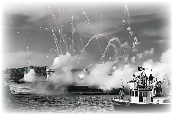 Seafair Pirates Burn Neptune’s Flagship – 1953